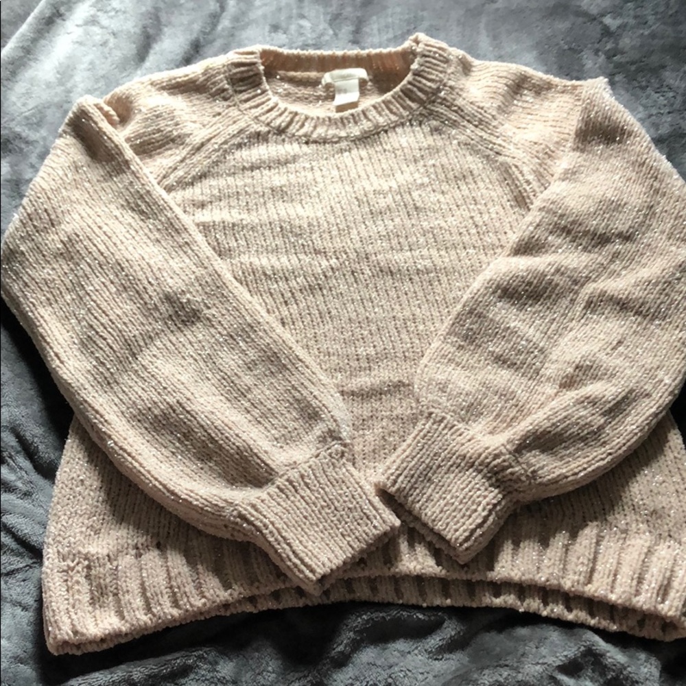 Rose gold sparkle sweater